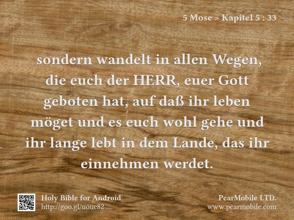 5 Mose, Kapitel 5:33